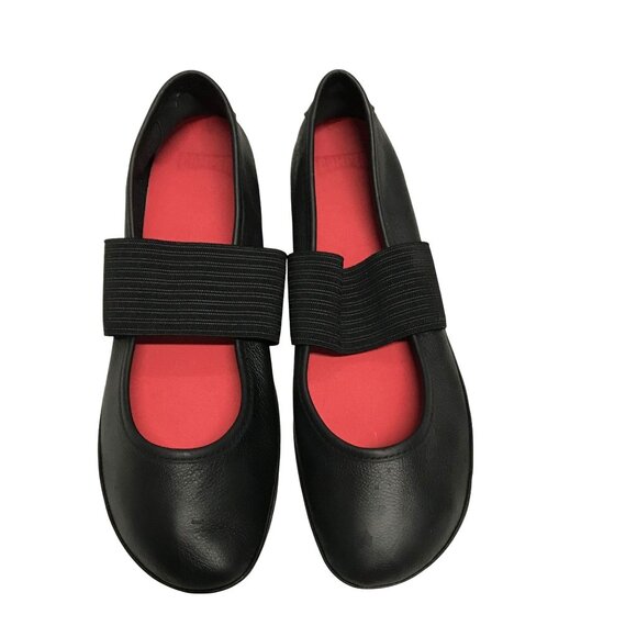 CAMPER GIRL Nina Ballet Flats Black Leather Womens 11/41 - Picture 1 of 8